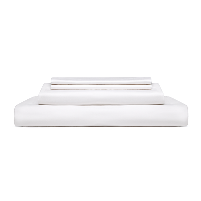 Posteljina saten glat bela - Image 3